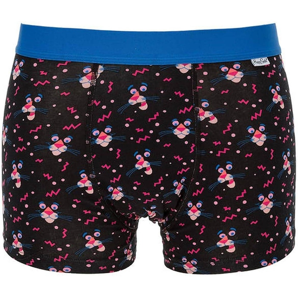 Pink Panther Mens Trunk Underwear Black Blue Graphic Print Large